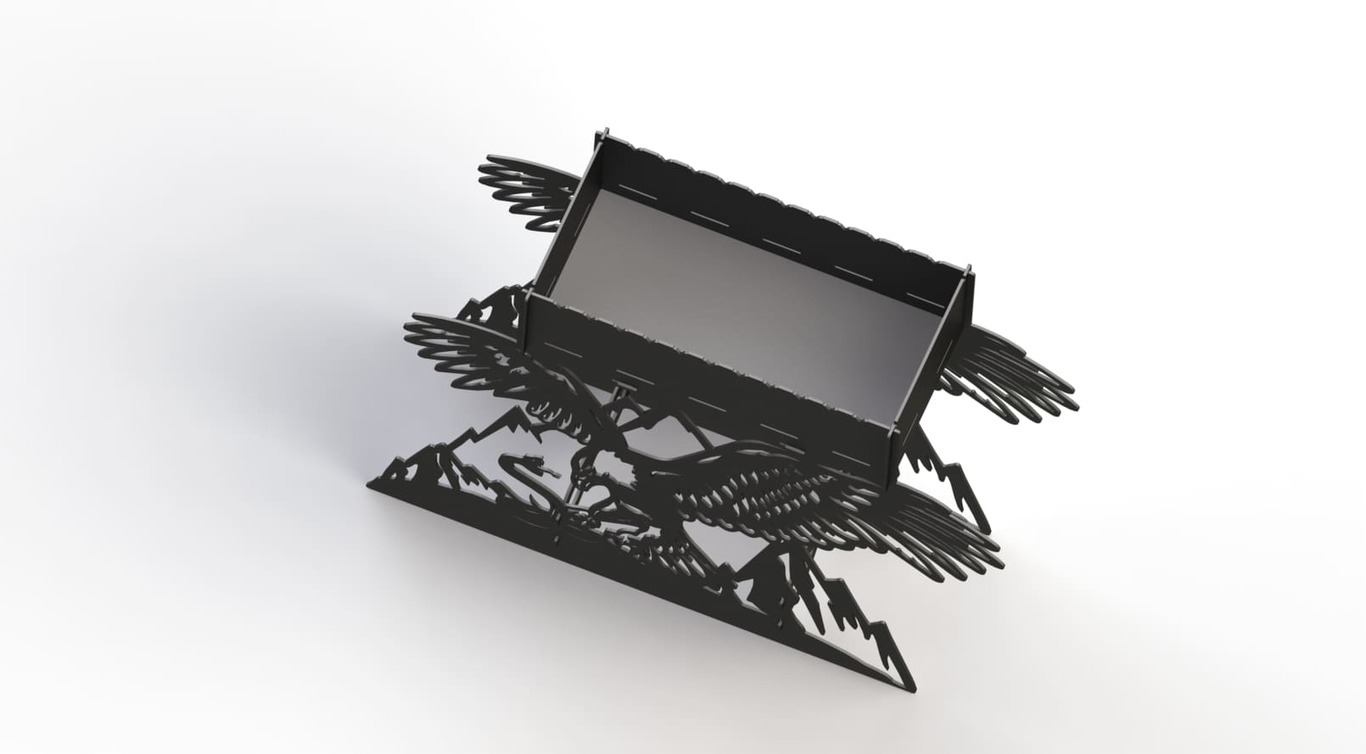 Eagle Fire Pit Barbecue. DXF files for plasma, laser cutting. Фото 8