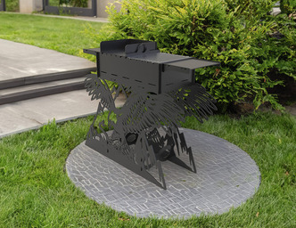 Eagle Fire Pit Barbecue. DXF files for plasma, laser cutting