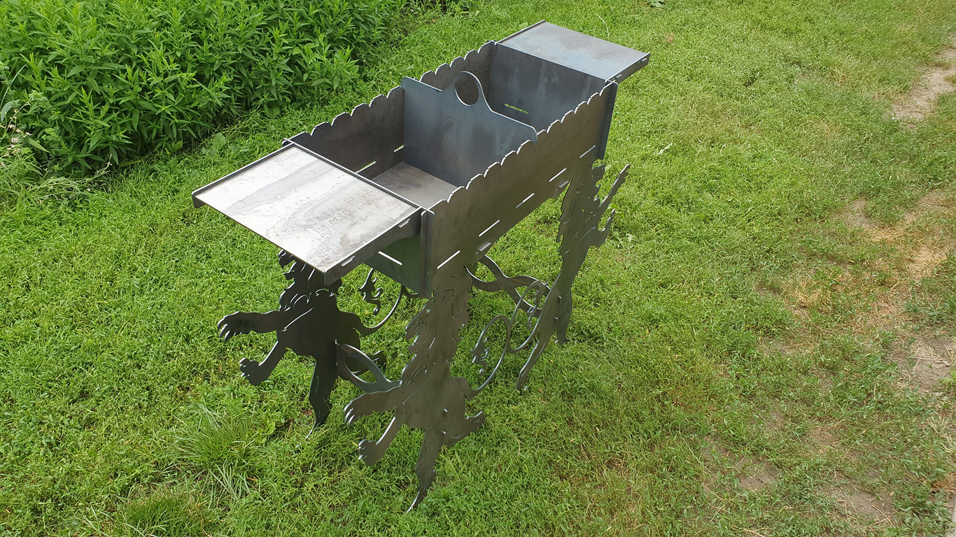 Lion Fire Pit Barbecue. DXF files for plasma, laser cutting. Фото 7