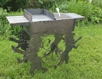 Lion Fire Pit Barbecue. DXF files for plasma, laser cutting