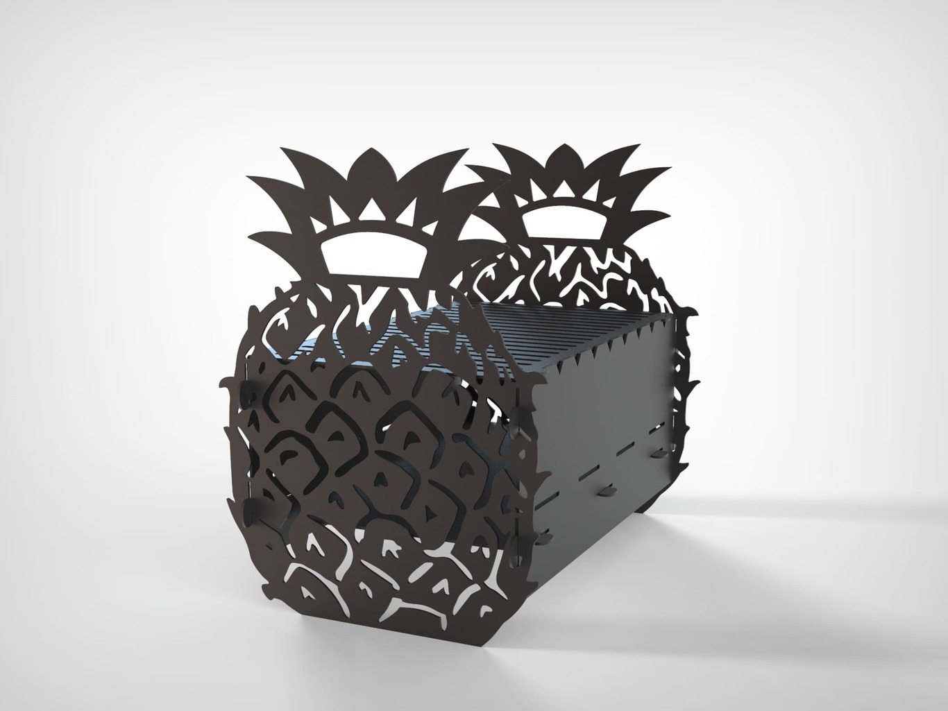 Pineapple Fire Pit Grill. DXF files for plasma, laser cutting. Фото 3