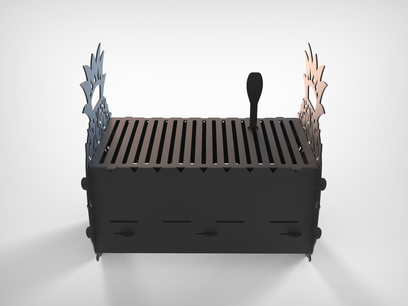 Pineapple Fire Pit Grill. DXF files for plasma, laser cutting. Фото 4