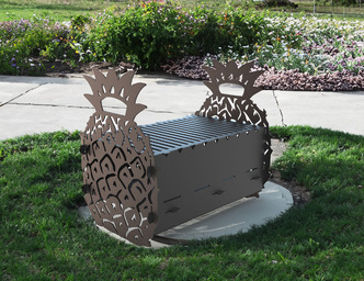 Barbecue a Legna Ananas. File DXF per taglio plasma, laser