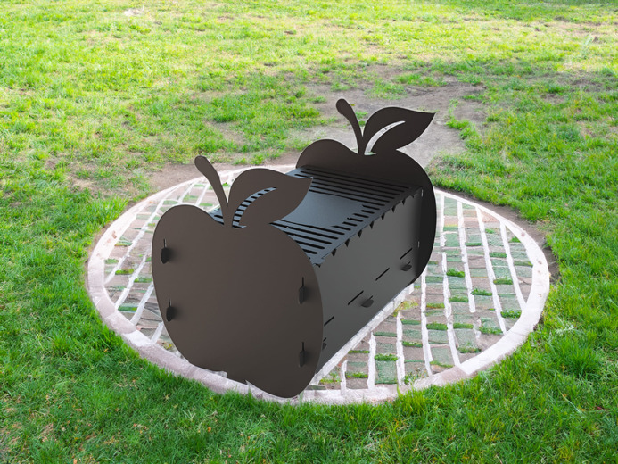 Apple Fire Pit Grill. DXF files for plasma, laser cutting