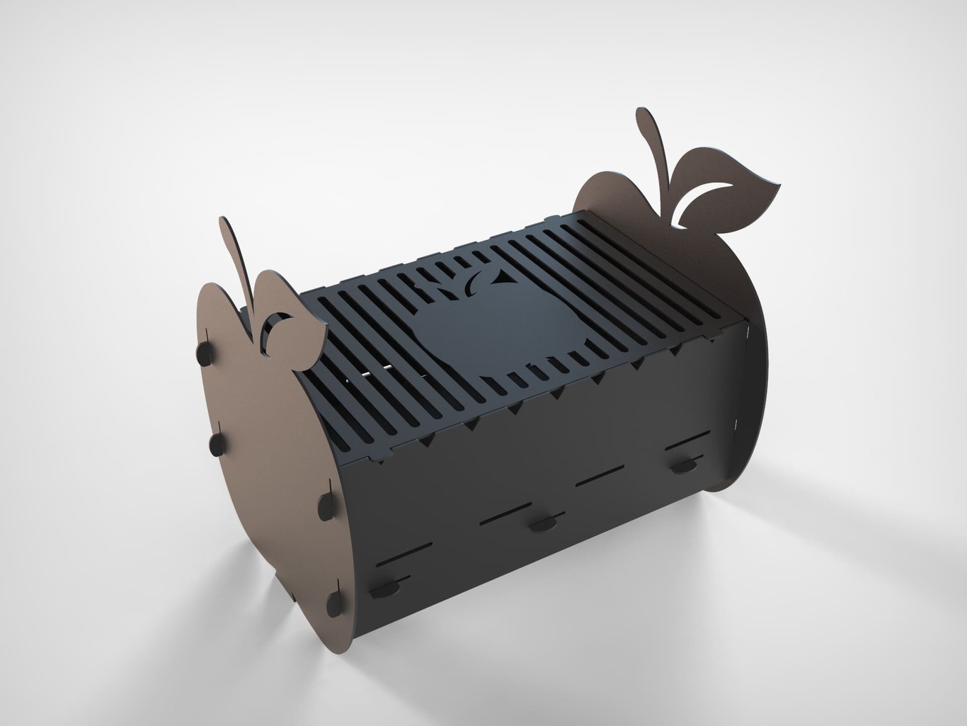 Apple Fire Pit Grill. DXF files for plasma, laser cutting. Фото 3
