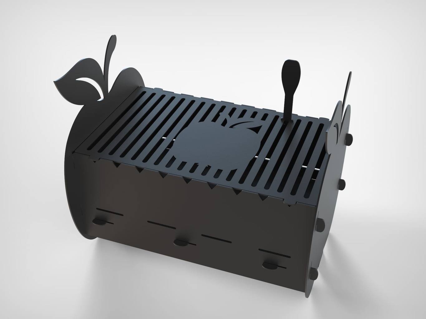 Apple Fire Pit Grill. DXF files for plasma, laser cutting. Фото 6