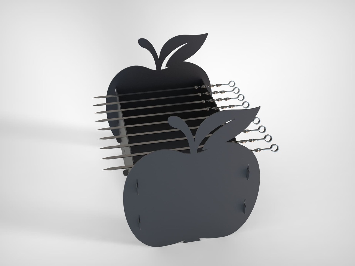 Apple Fire Pit Grill. DXF files for plasma, laser cutting. Фото 8