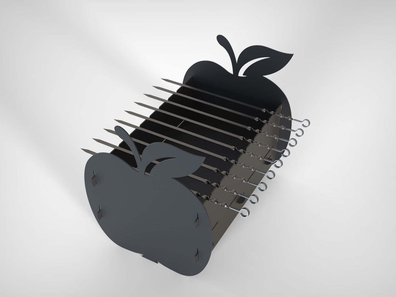 Apple Fire Pit Grill. DXF files for plasma, laser cutting. Фото 7