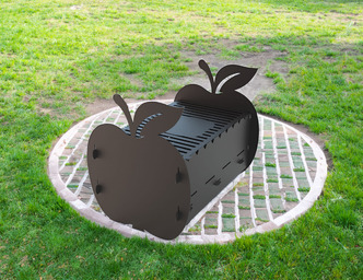 Apple Fire Pit Grill. DXF files for plasma, laser cutting