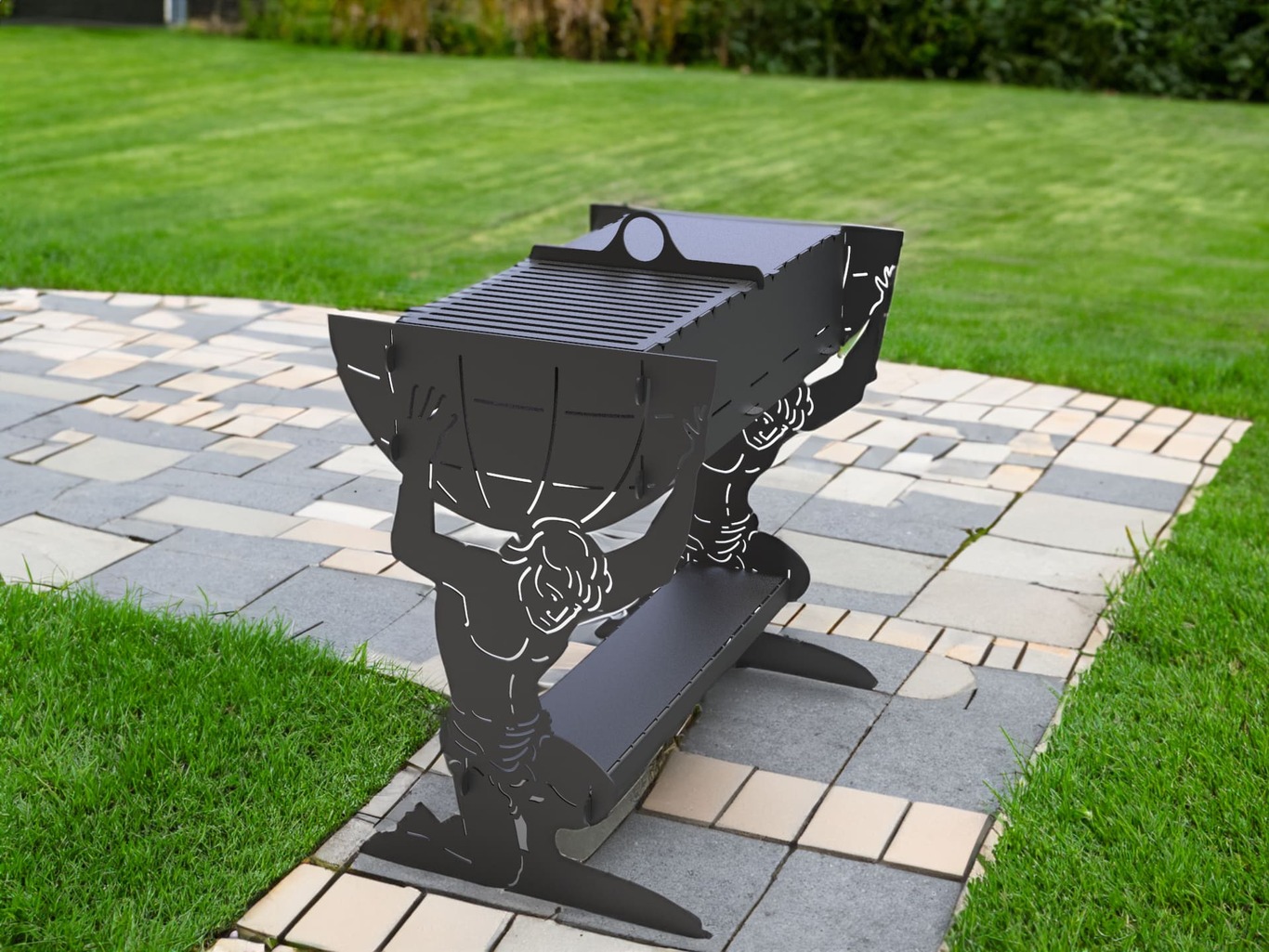 Atlant Fire Pit Grill. DXF files for plasma, laser cutting