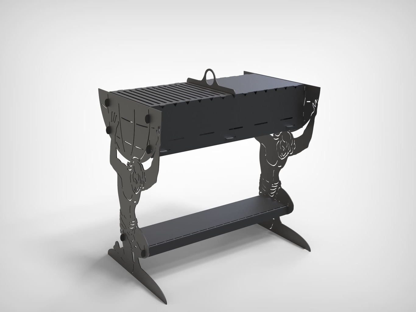 Atlant Fire Pit Grill. DXF files for plasma, laser cutting. Фото 4