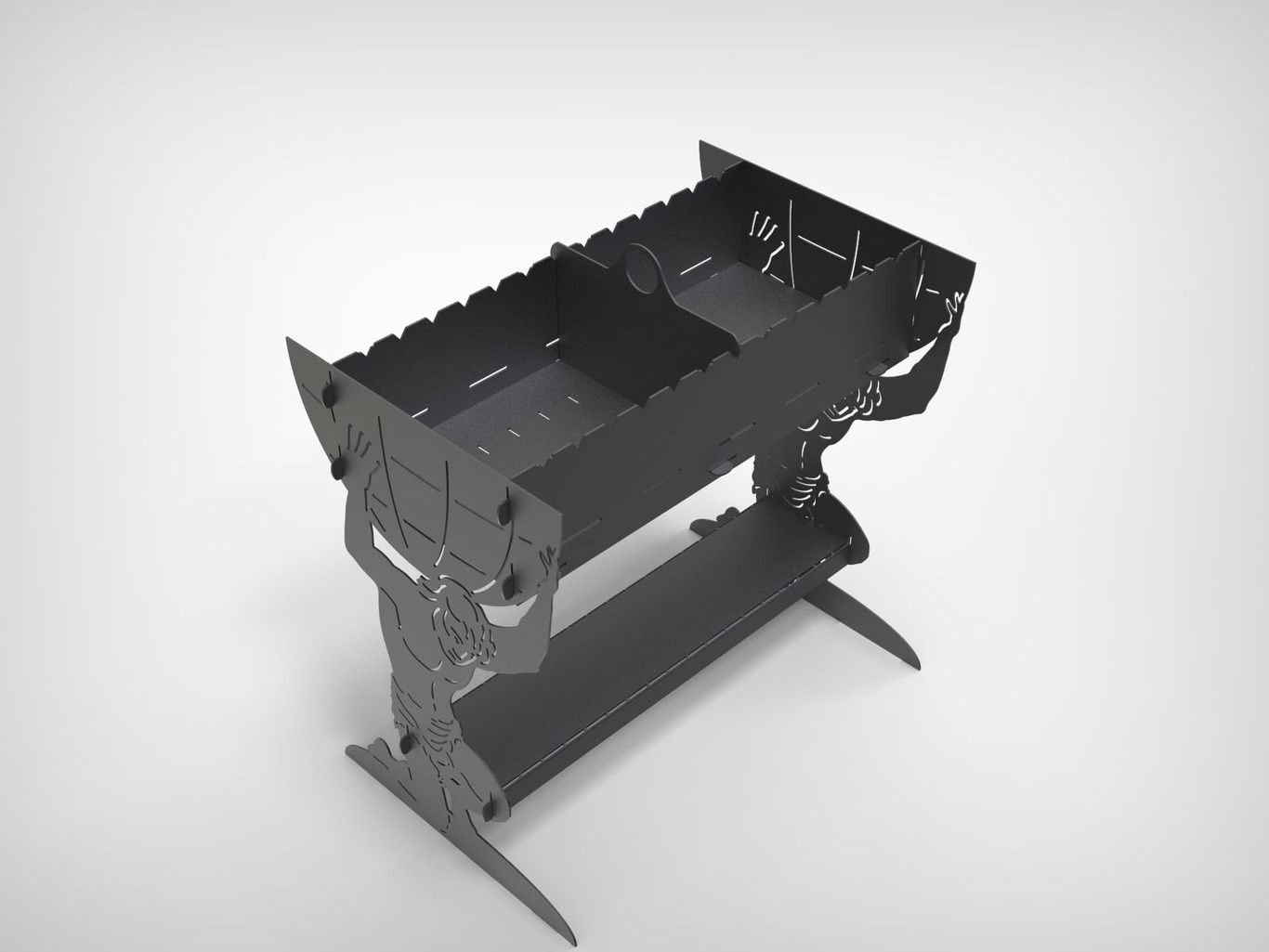 Atlant Fire Pit Grill. DXF files for plasma, laser cutting. Фото 7