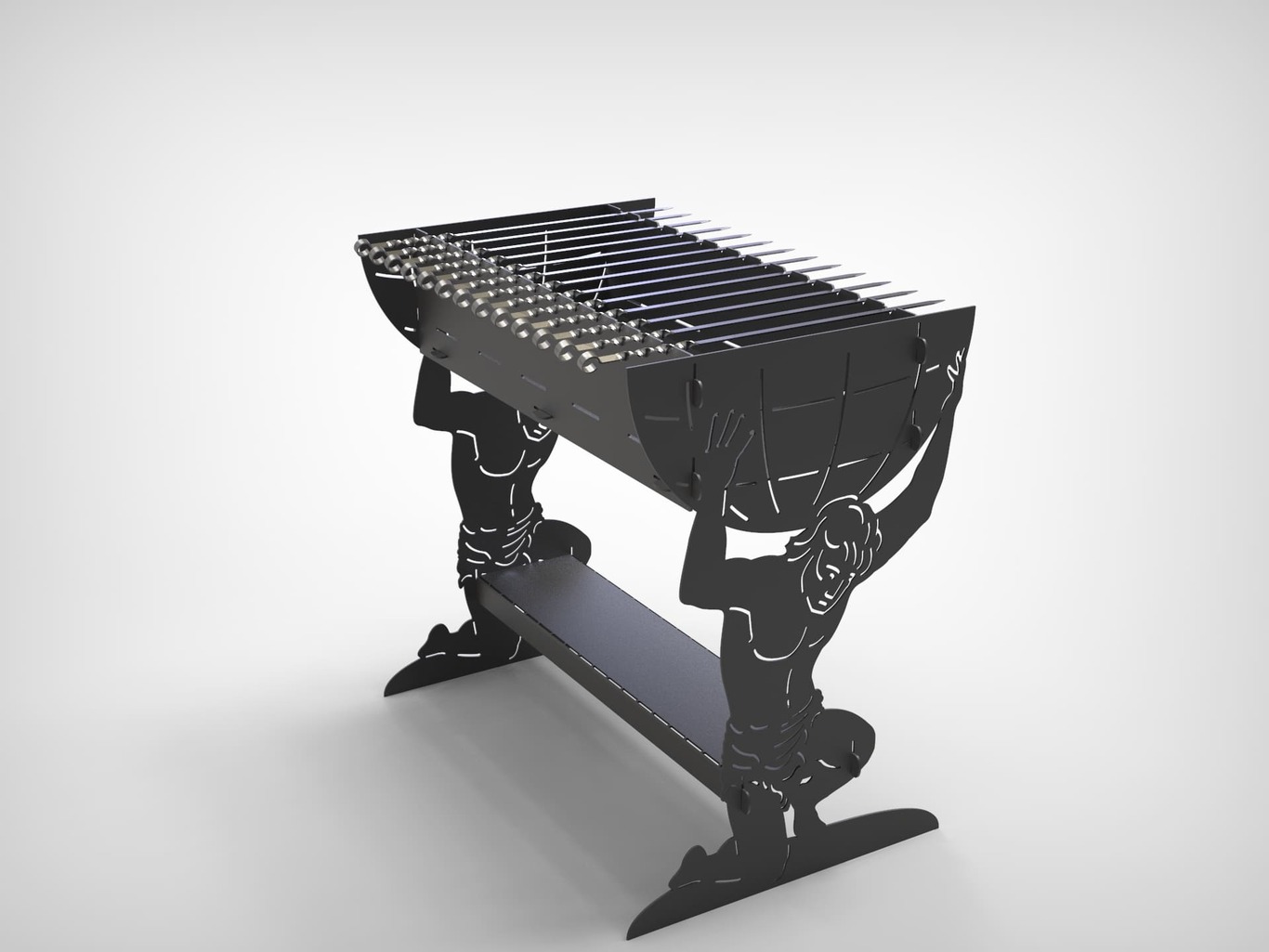 Atlant Fire Pit Grill. DXF files for plasma, laser cutting. Фото 8