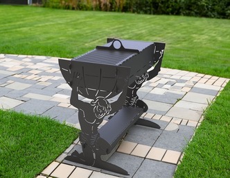 Barbecue a Legna Atlante. File DXF per taglio plasma, laser