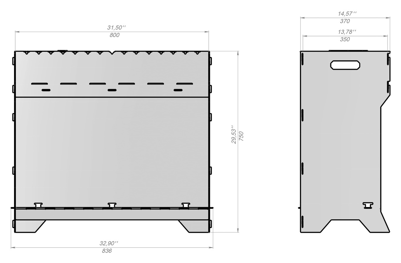 Brazier Fire Pit Grill. DXF files for plasma, laser cutting. Фото 12