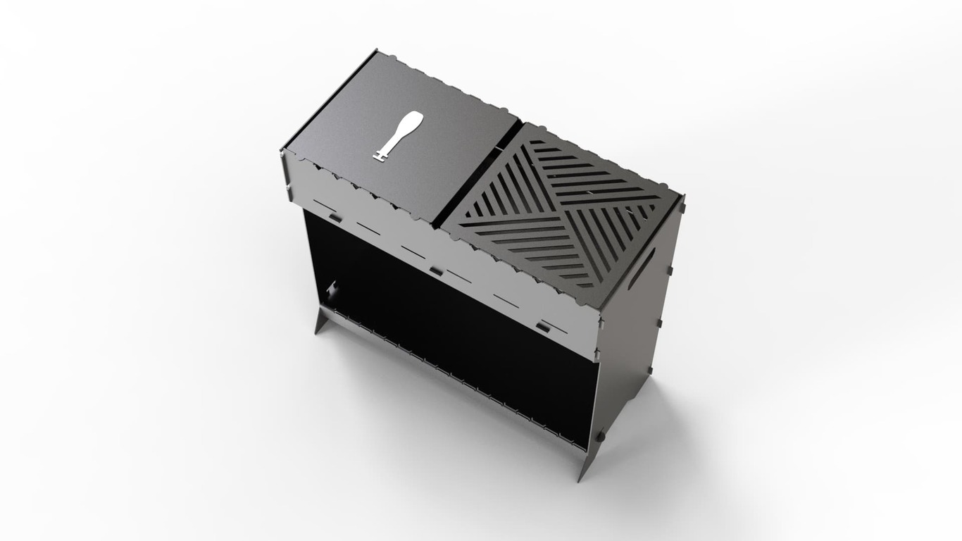 Brazier Fire Pit Grill. DXF files for plasma, laser cutting. Фото 8