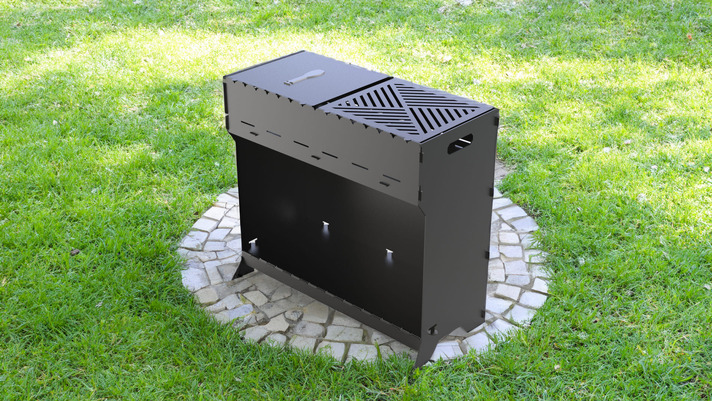 Brazier Fire Pit Grill. DXF files for plasma, laser cutting