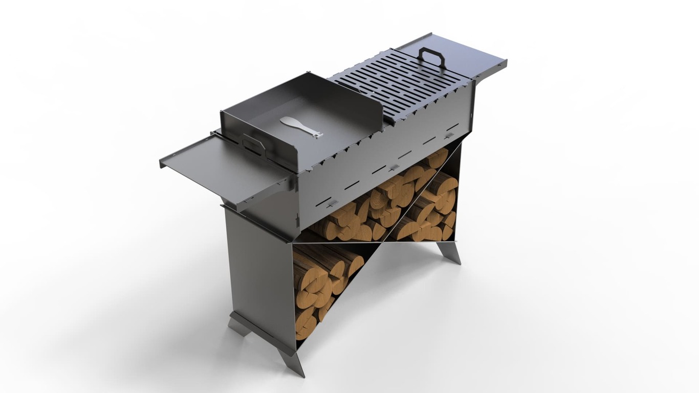 Brazier X V1 Fire Pit Grill. DXF files for plasma, laser cutting. Фото 5