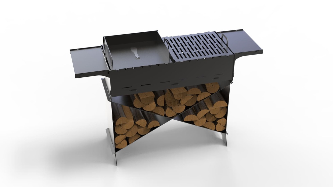 Brazier X V1 Fire Pit Grill. DXF files for plasma, laser cutting. Фото 6