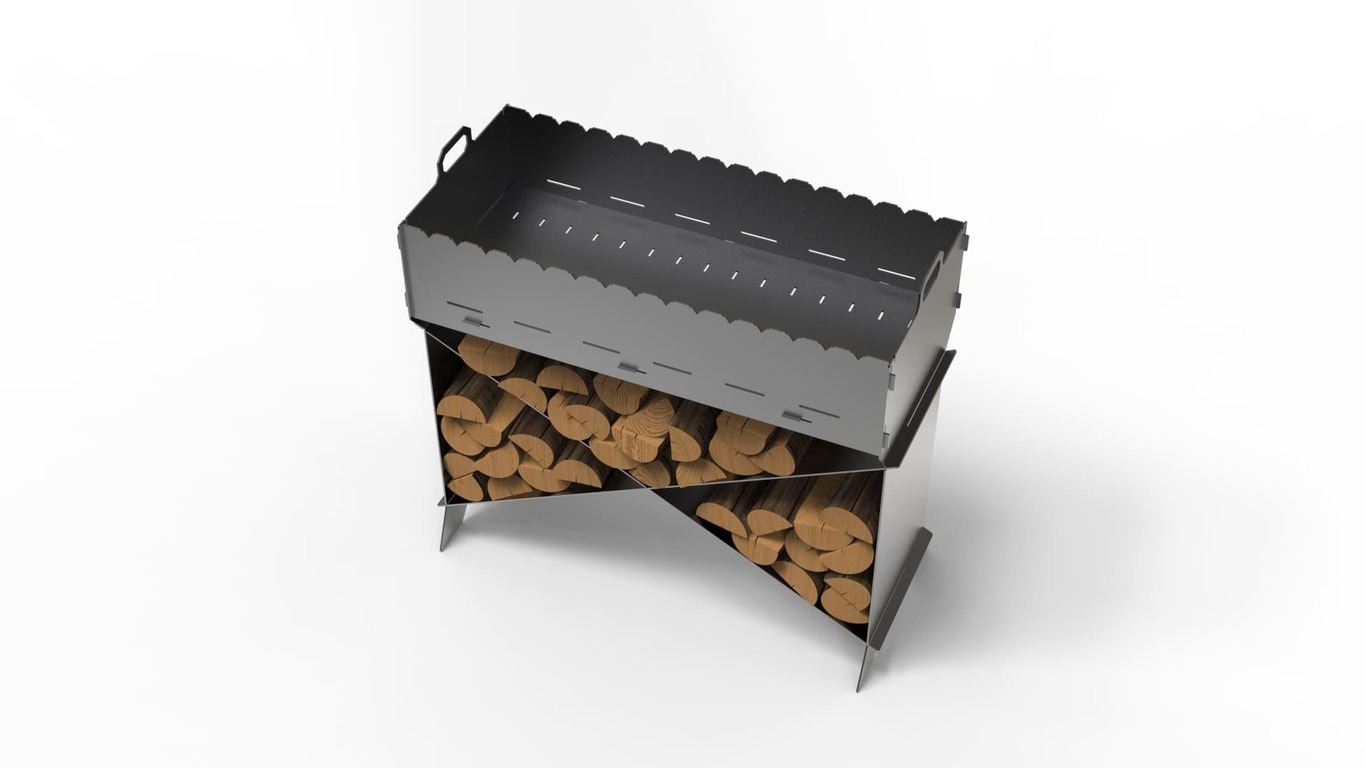 Brazier X V1 Fire Pit Grill. DXF files for plasma, laser cutting. Фото 11