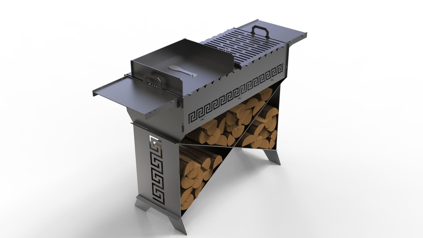 Brazier X V1 Fire Pit Grill. DXF files for plasma, laser cutting. Фото 9
