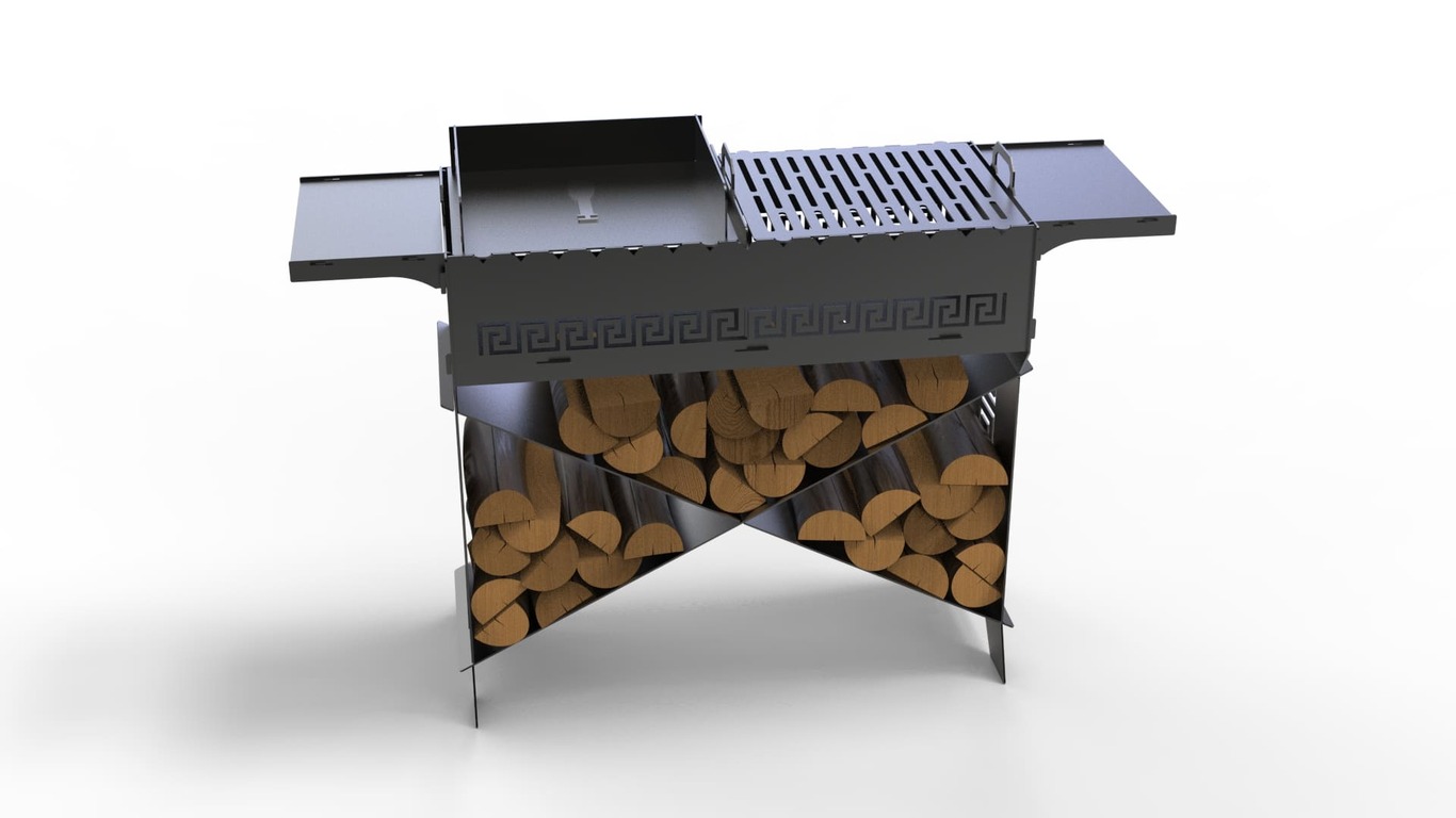 Brazier X V1 Fire Pit Grill. DXF files for plasma, laser cutting. Фото 10
