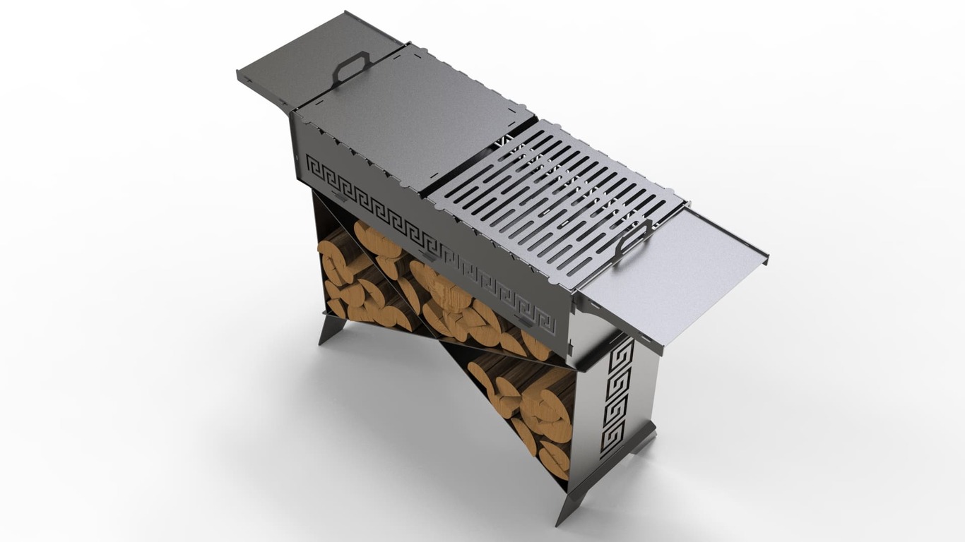 Brazier X V1 Fire Pit Grill. DXF files for plasma, laser cutting. Фото 12