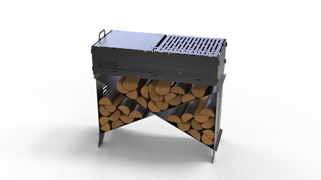 Brazier X V1 Fire Pit Grill. DXF files for plasma, laser cutting. Фото 13