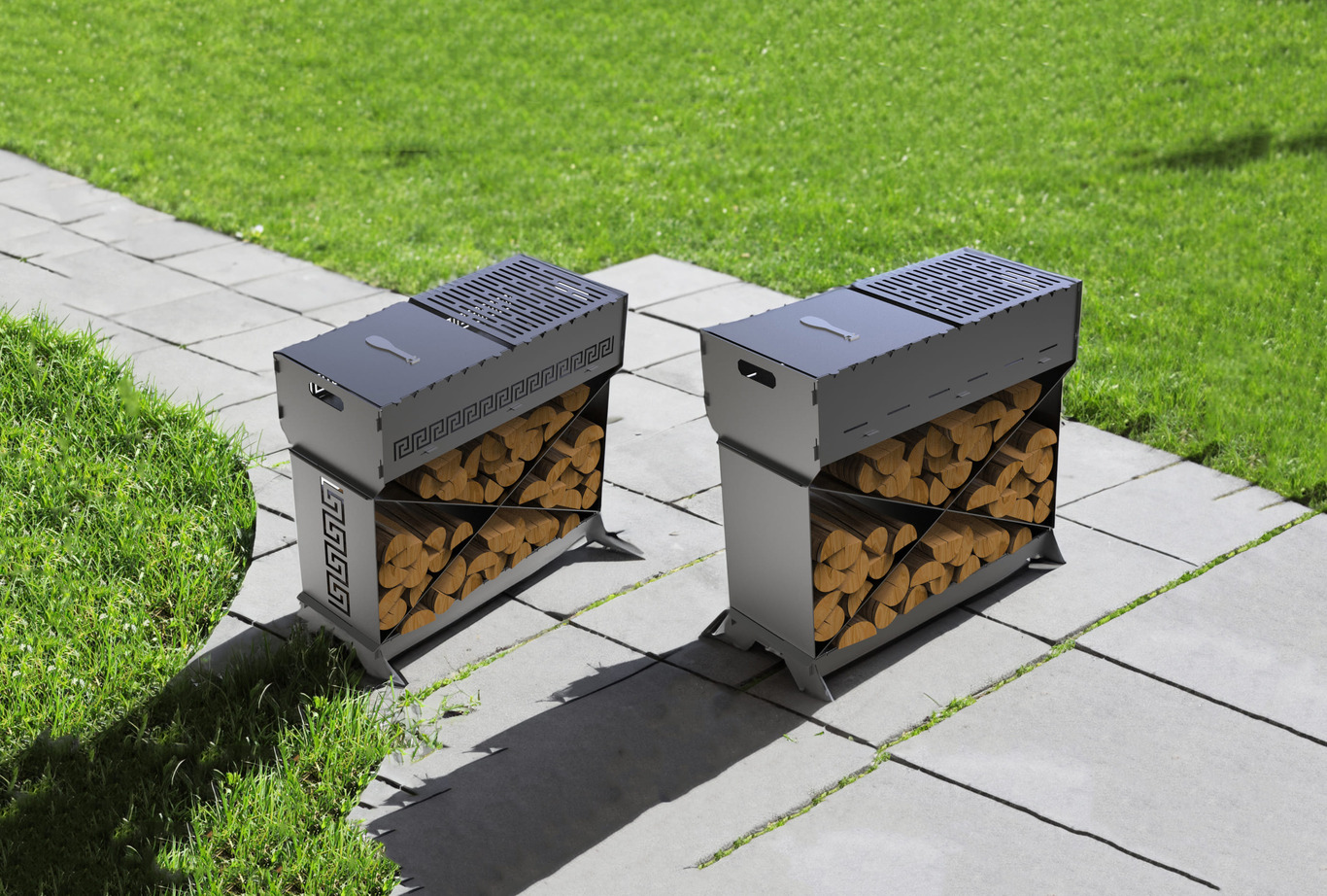 Brazier X V2 Fire Pit Grill. DXF files for plasma, laser cutting