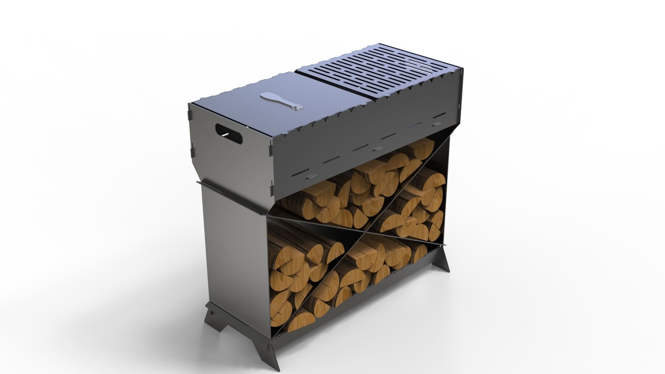 Brazier X V2 Fire Pit Grill. DXF files for plasma, laser cutting. Фото 4
