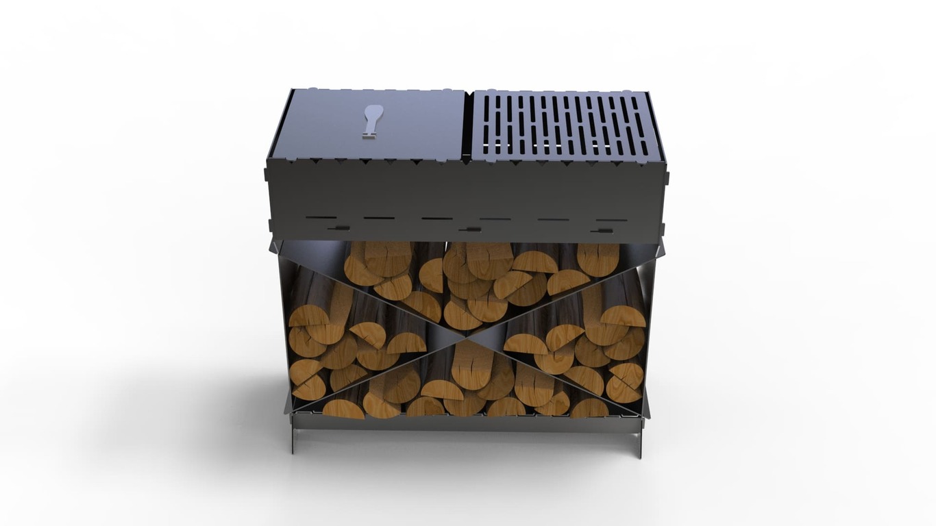 Brazier X V2 Fire Pit Grill. DXF files for plasma, laser cutting. Фото 5