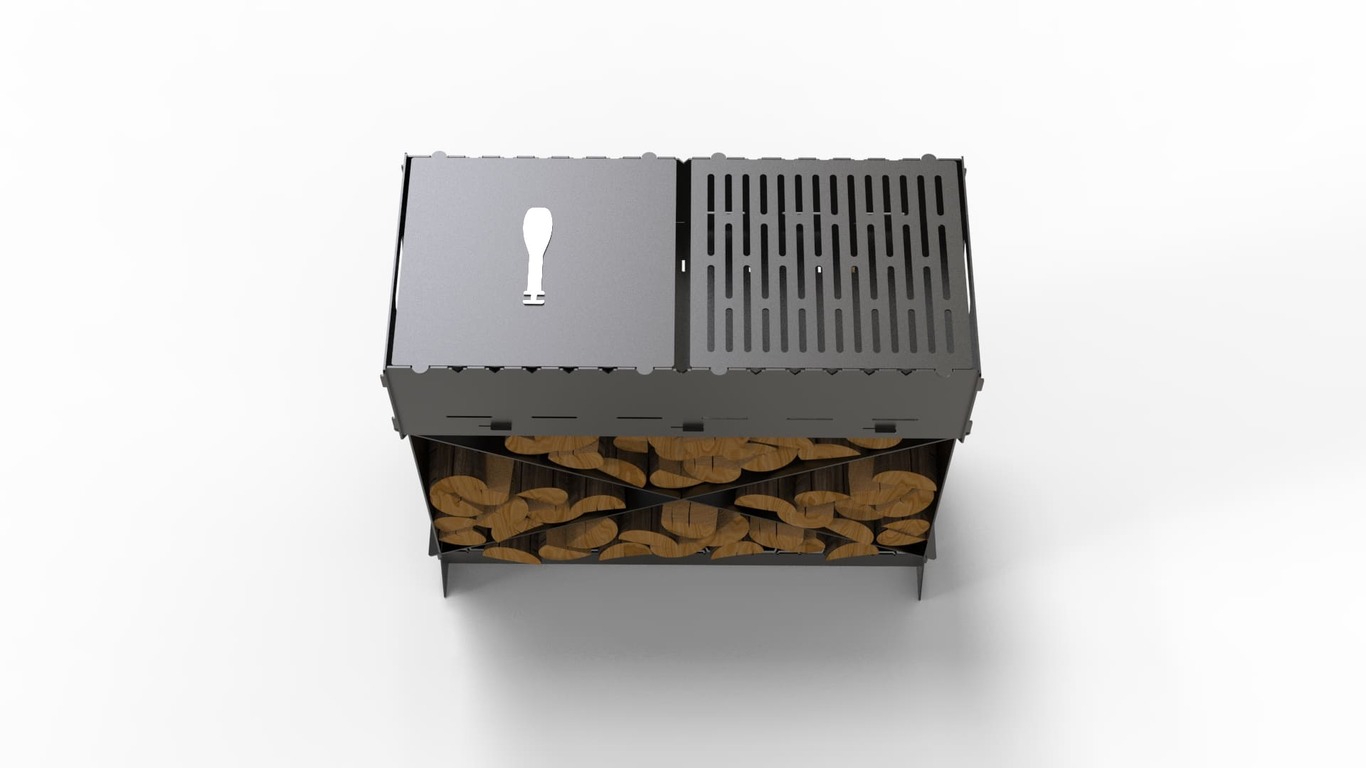 Brazier X V2 Fire Pit Grill. DXF files for plasma, laser cutting. Фото 6