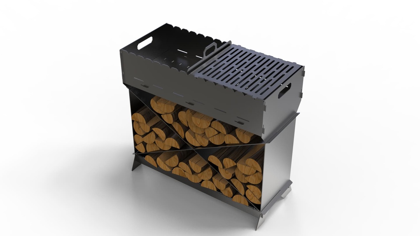 Brazier X V2 Fire Pit Grill. DXF files for plasma, laser cutting. Фото 7