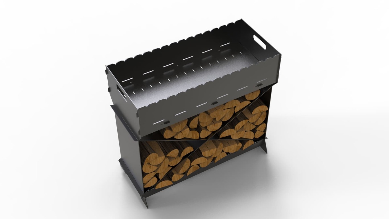 Brazier X V2 Fire Pit Grill. DXF files for plasma, laser cutting. Фото 10