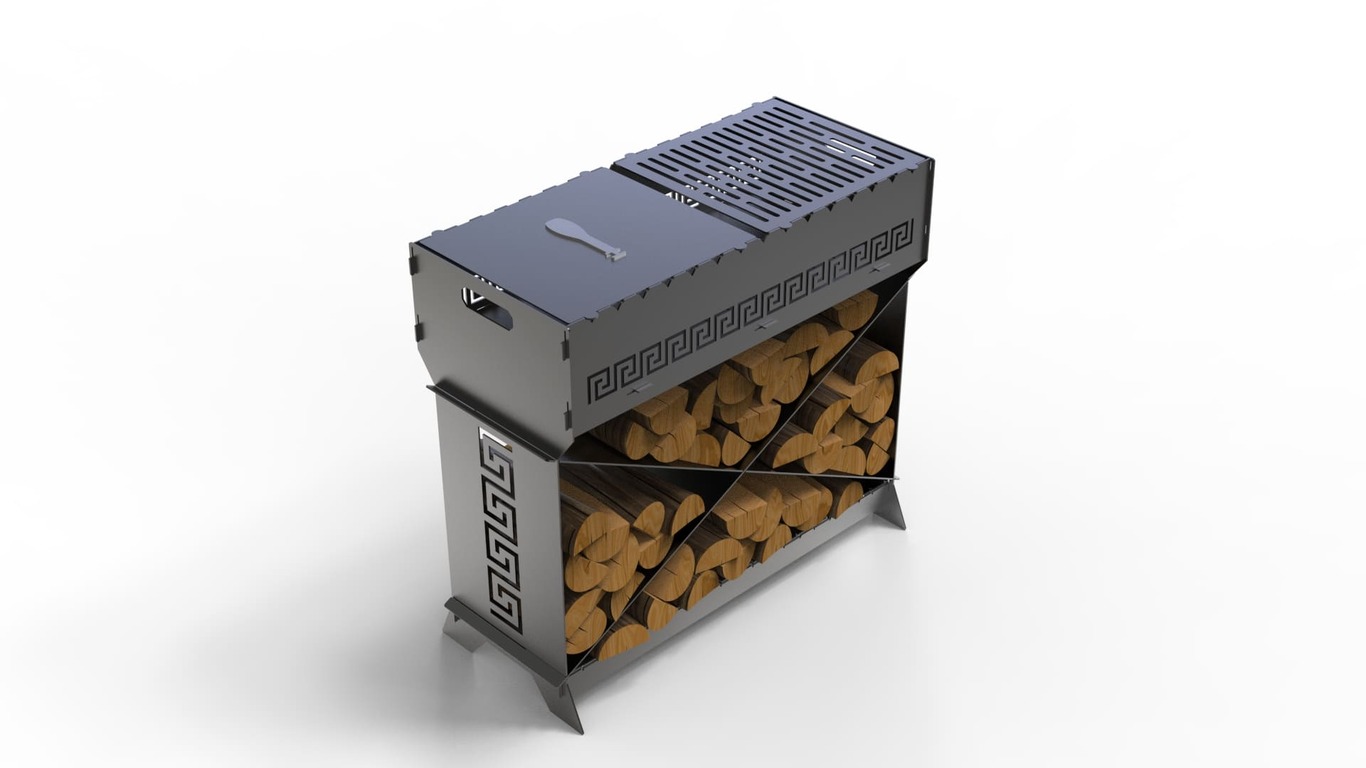 Brazier X V2 Fire Pit Grill. DXF files for plasma, laser cutting. Фото 11
