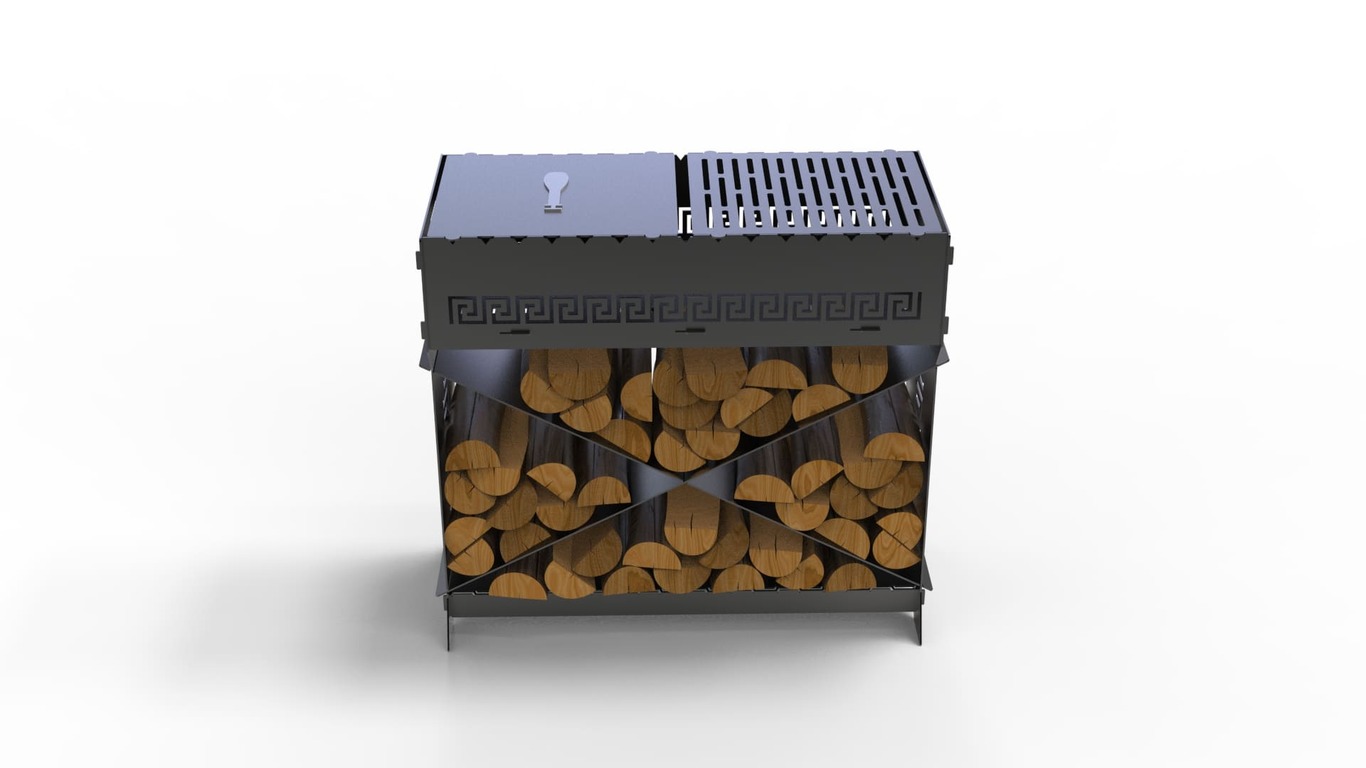 Brazier X V2 Fire Pit Grill. DXF files for plasma, laser cutting. Фото 16