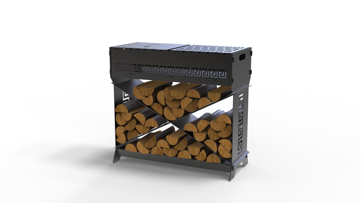 Brazier X V2 Fire Pit Grill. DXF files for plasma, laser cutting. Фото 12