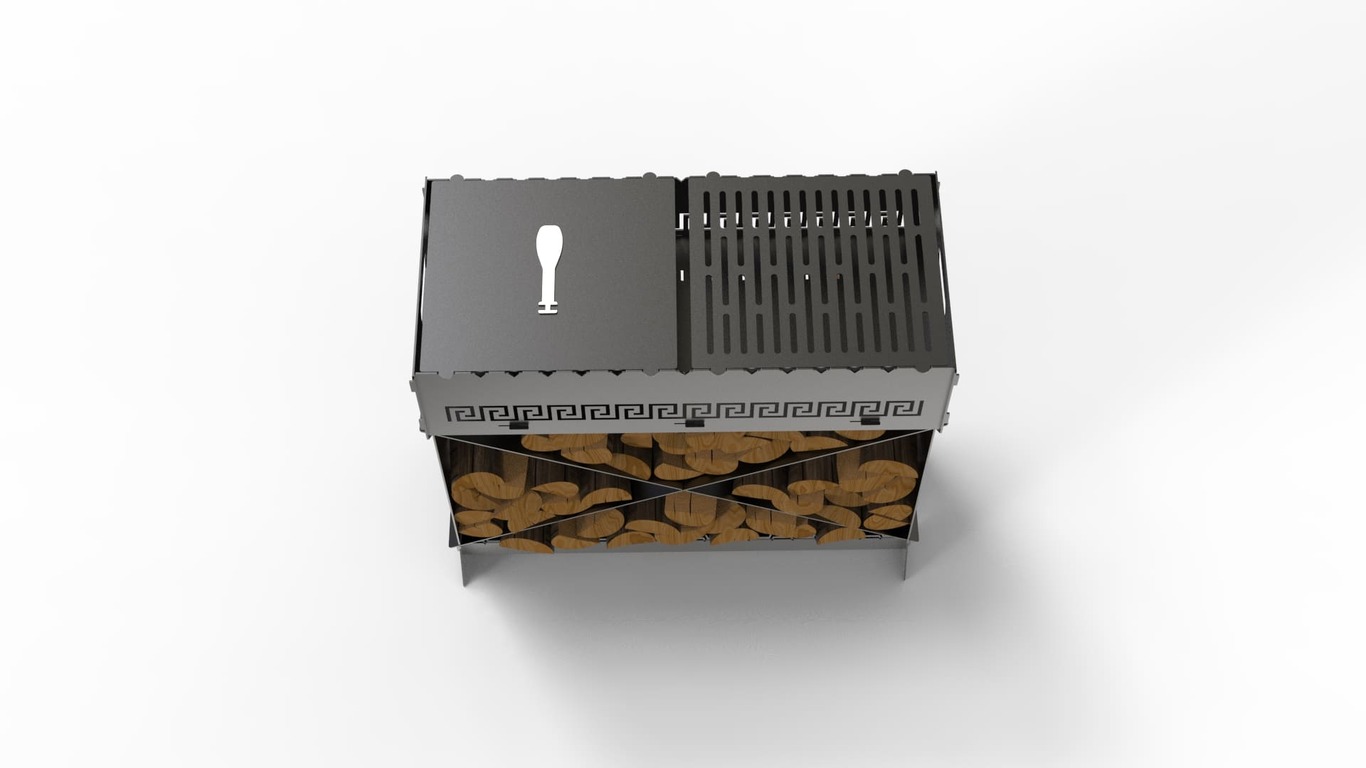 Brazier X V2 Fire Pit Grill. DXF files for plasma, laser cutting. Фото 13