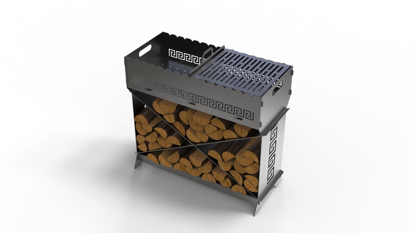 Brazier X V2 Fire Pit Grill. DXF files for plasma, laser cutting. Фото 14