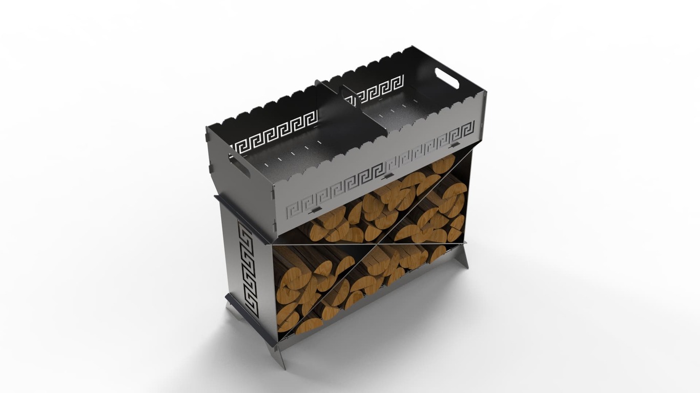 Brazier X V2 Fire Pit Grill. DXF files for plasma, laser cutting. Фото 15