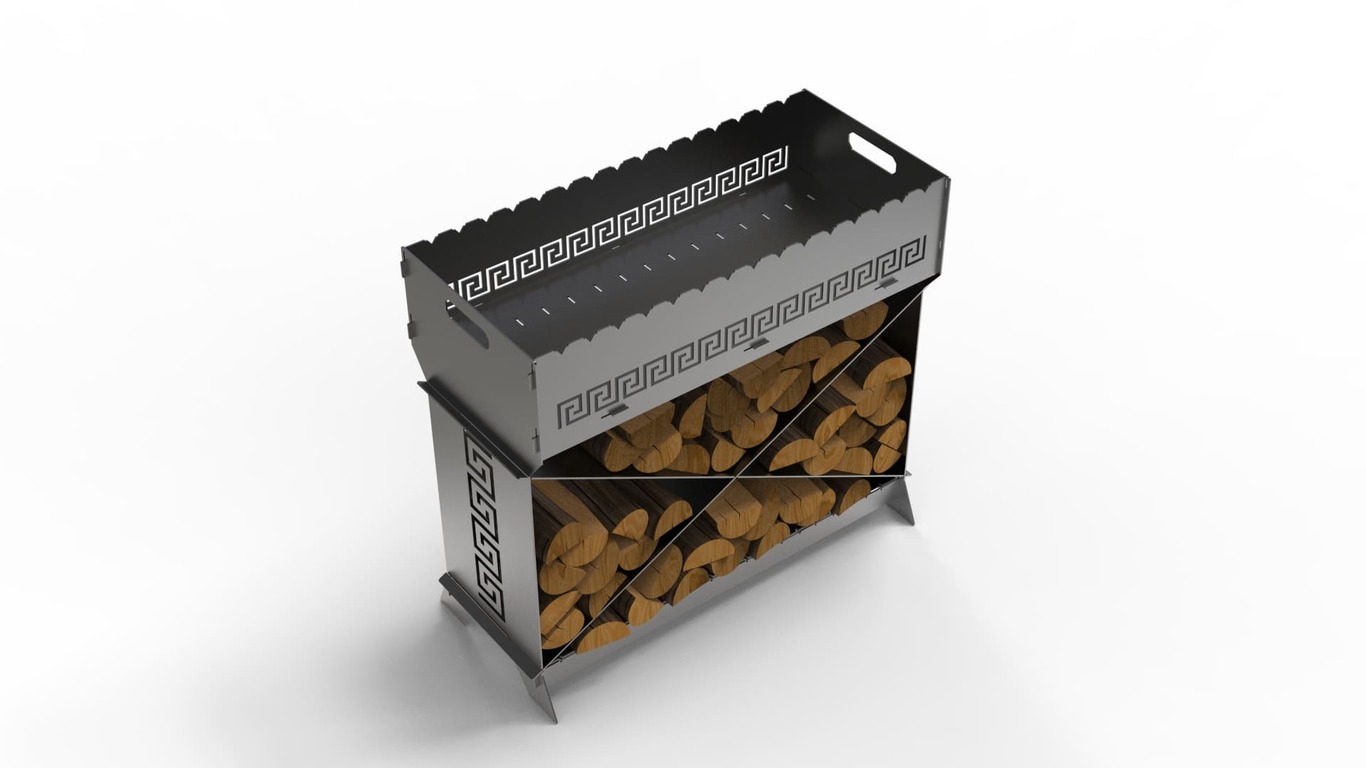 Brazier X V2 Fire Pit Grill. DXF files for plasma, laser cutting. Фото 17
