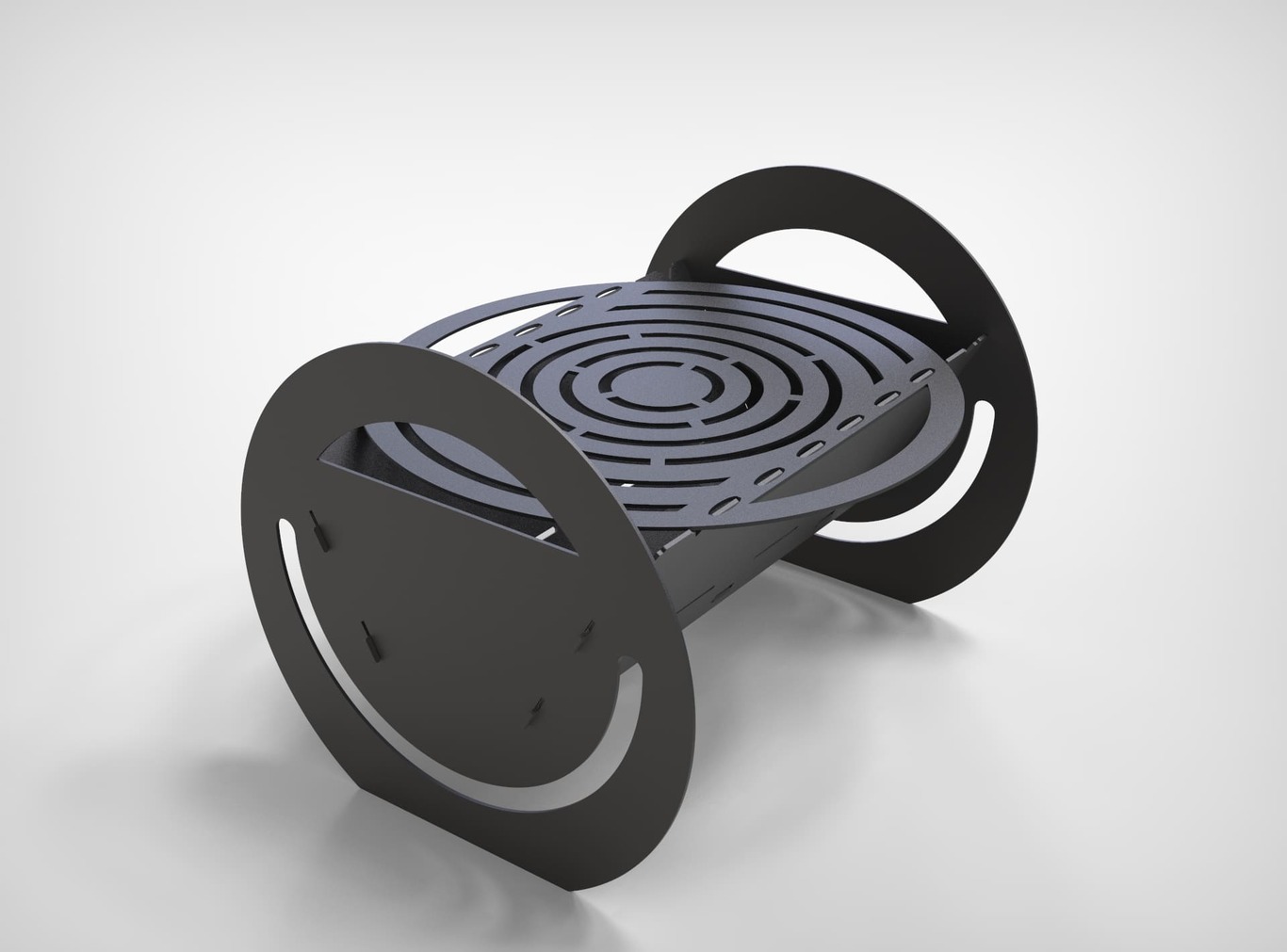 Round Fire Pit Grill. DXF files for plasma, laser cutting. Фото 4