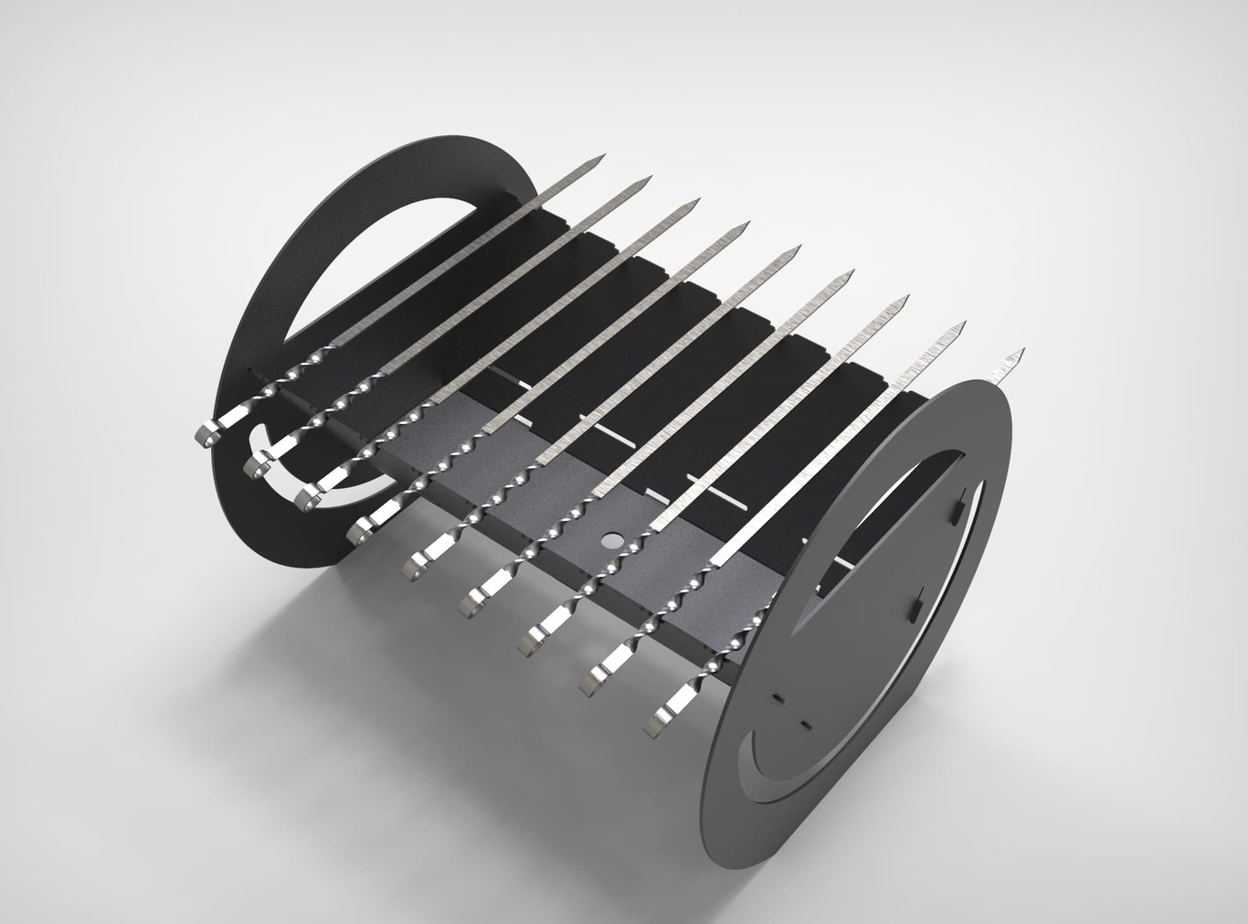 Round Fire Pit Grill. DXF files for plasma, laser cutting. Фото 8