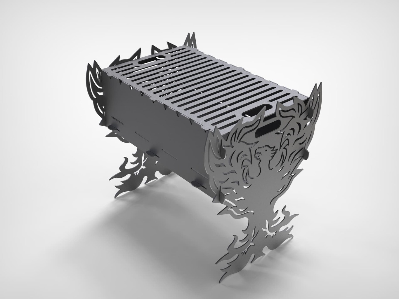 Fenix Fire Pit Grill. DXF files for plasma, laser cutting. Фото 3