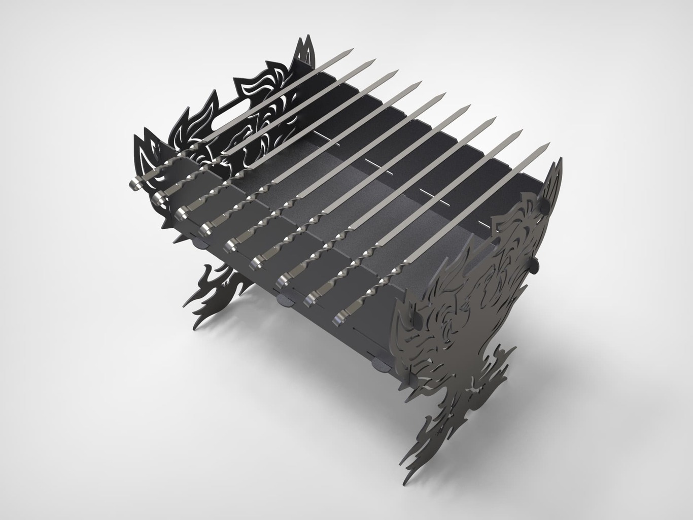 Fenix Fire Pit Grill. DXF files for plasma, laser cutting. Фото 7