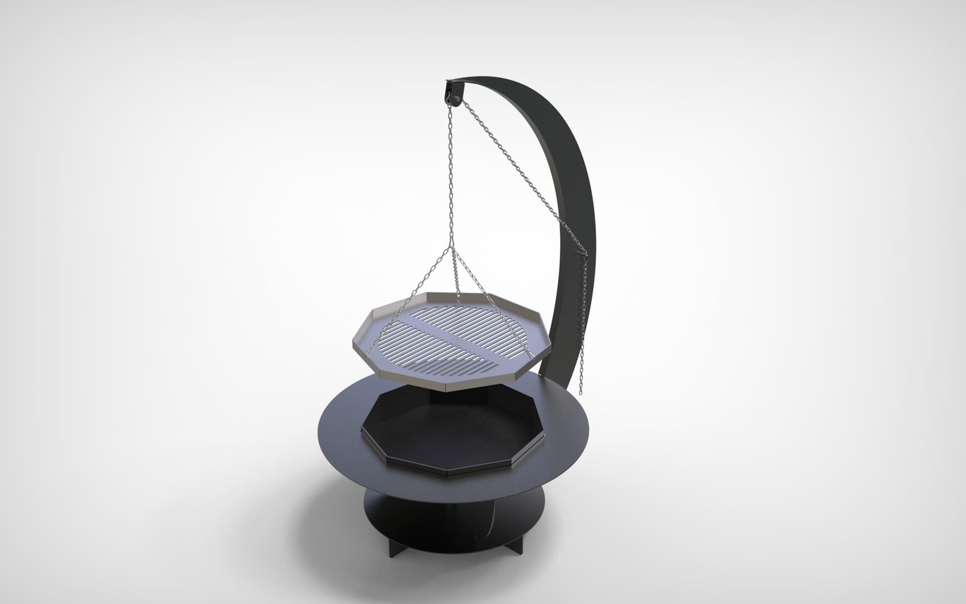 Barbecue a Legna Mezzaluna. File DXF per taglio plasma, laser. Фото 6