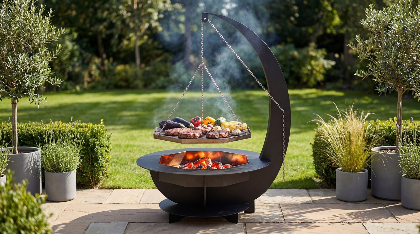 Barbecue a Legna Mezzaluna. File DXF per taglio plasma, laser. Фото 2