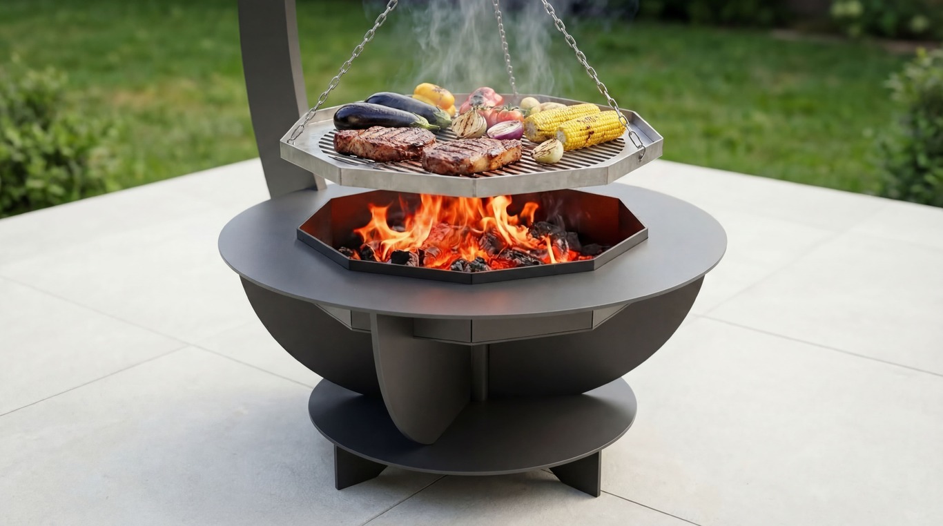 Barbecue a Legna Mezzaluna. File DXF per taglio plasma, laser. Фото 4