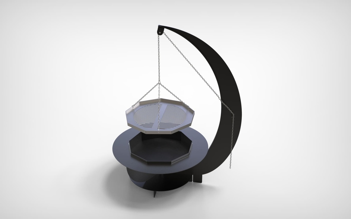 Barbecue a Legna Mezzaluna. File DXF per taglio plasma, laser. Фото 11
