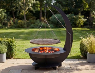 Barbecue a Legna Mezzaluna. File DXF per taglio plasma, laser